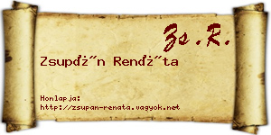 Zsupán Renáta névjegykártya