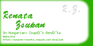 renata zsupan business card